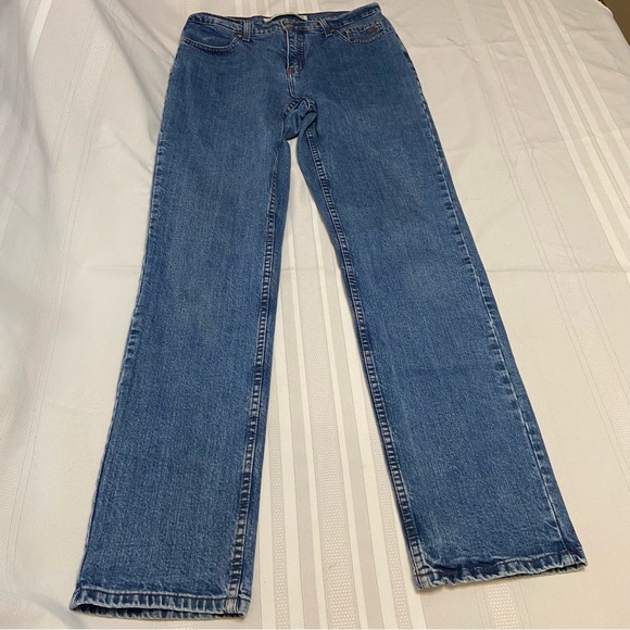 HARLEY DAVIDSON Women’s Stretch Straight Leg Jeans Size 10L EUC - Picture 3 of 11